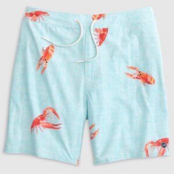 johnnie-O Other - johnnie-O Boys Board Shorts Swim Trunks Blue Crawfish Lobster Print 14